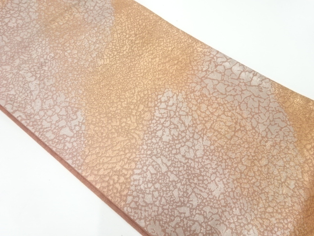 川島織物製　氷割れ模様織出し袋帯